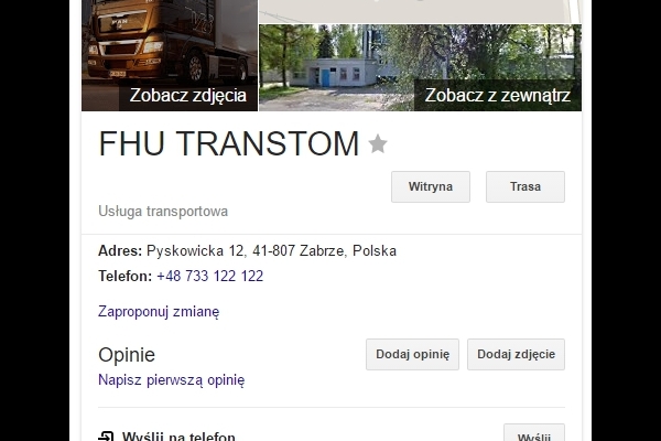 Google moja firma TransTom